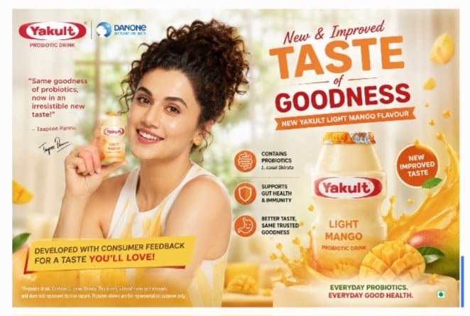 Yakult Refreshes Mango Variant with Taapsee Pannu