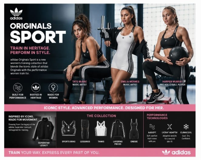 adidas Blends Heritage with Performance as Originals Sport Targets the Modern Female Athlete