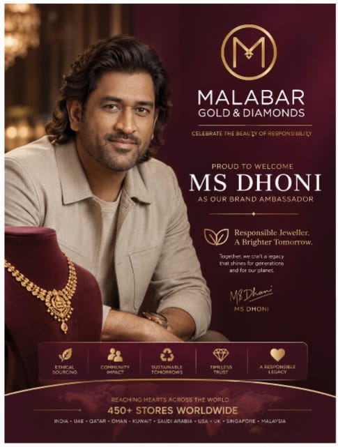 MS Dhoni Joins Malabar Gold & Diamonds as Trust Becomes the New Luxury Currency
