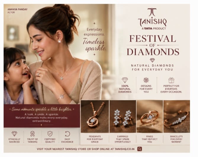 Tanishq Brings Everyday Diamonds into Focus with Ananya Panday