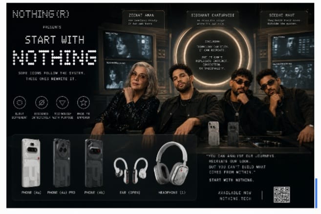 Nothing’s ‘Start with Nothing’ Campaign Puts Originality at the Centre