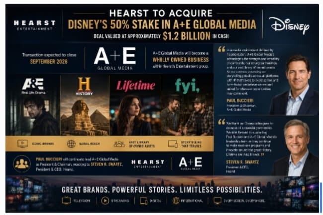 Hearst Takes Full Control of A+E Global Media