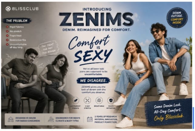 Blissclub Takes on Denim’s Comfort with Zenims