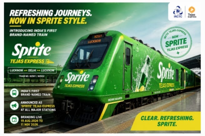 Sprite Boards India’s First Branded Train as IRCTC Opens a New Avenue