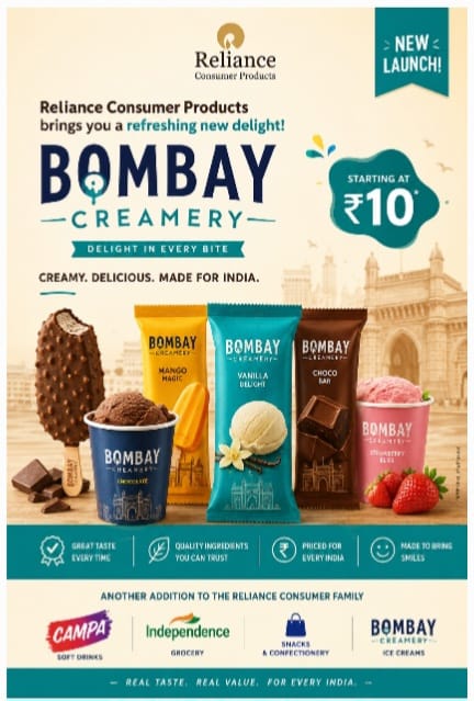 Reliance Consumer Enters Ice Cream Arena with Bombay Creamery