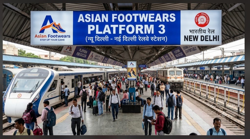 Asian Footwears Takes Platform Branding to New Delhi Railway Station