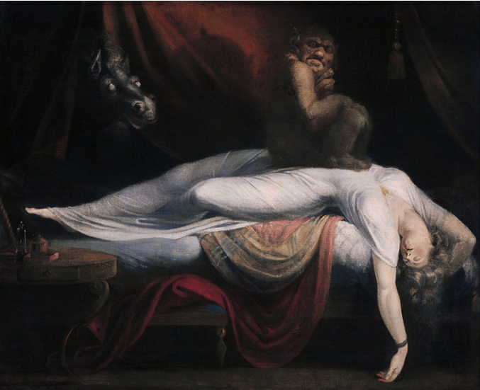 Henry Fuseli, The Nightmare, 1781, oil on canvas, 180 × 250 cm (Detroit Institute of Arts)
