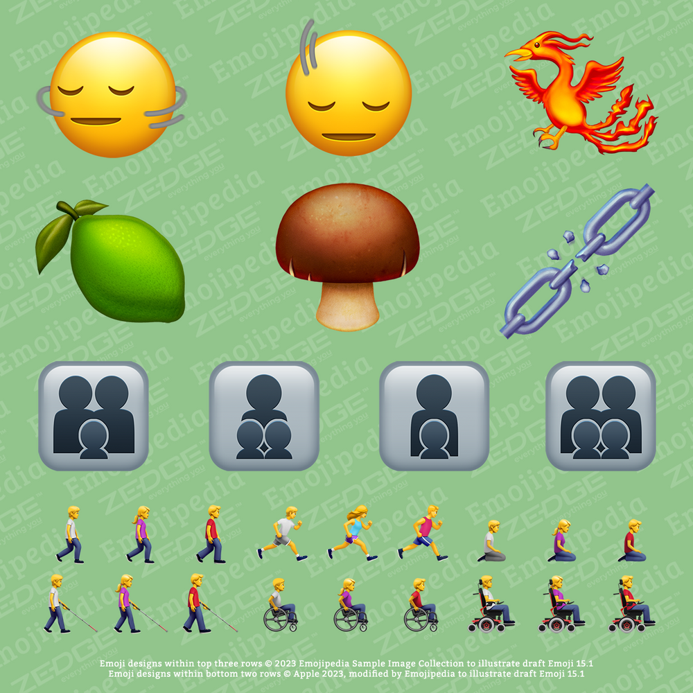 Possible new emojis for 2023–2024 include gender neutral family emojis. Image from emojipedia