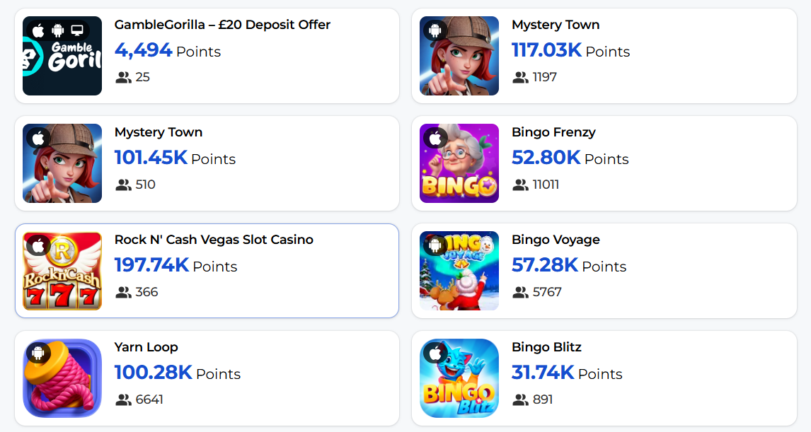 A photo of some offers on the Prime Opinion site