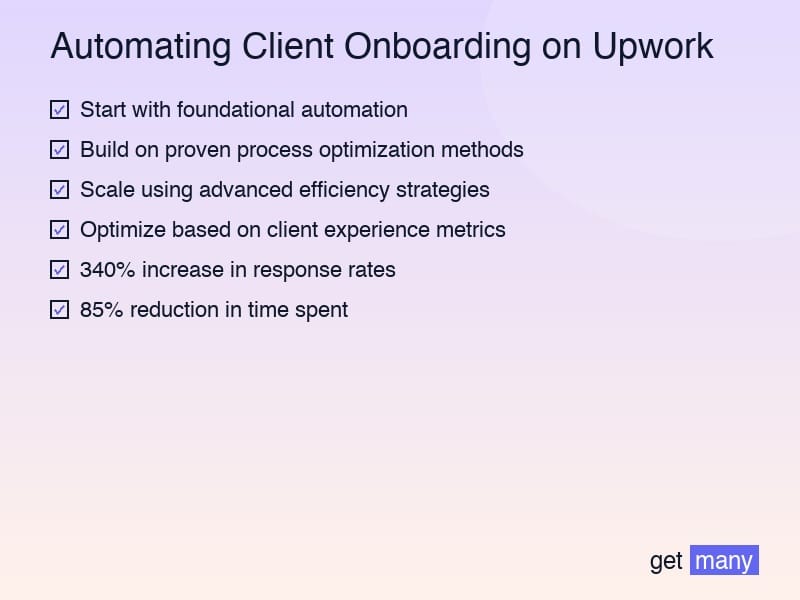 Framework infographic for The Hidden Cost of Ignoring Automating Client Onboarding on Upwork