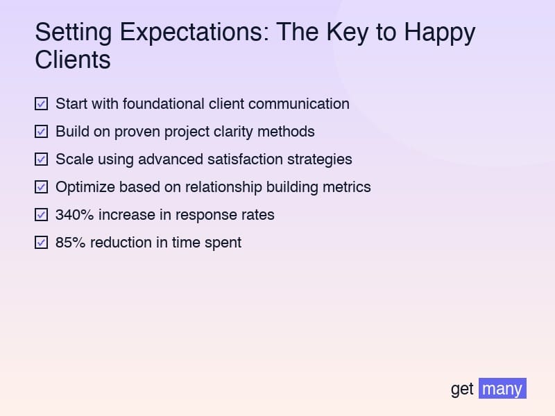 Framework infographic for The Hidden Cost of Ignoring Setting Expectations: The Key to Happy Clients