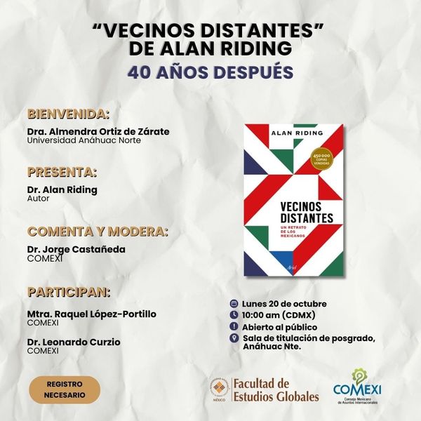 “VECINOS DISTANTES” DE ALAN RIDING: 40 AÑOS DESPUÉS