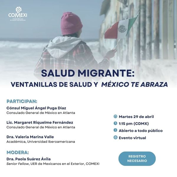 SALUD MIGRANTE: VENTANILLAS DE SALUD Y "MÉXICO TE ABRAZA"