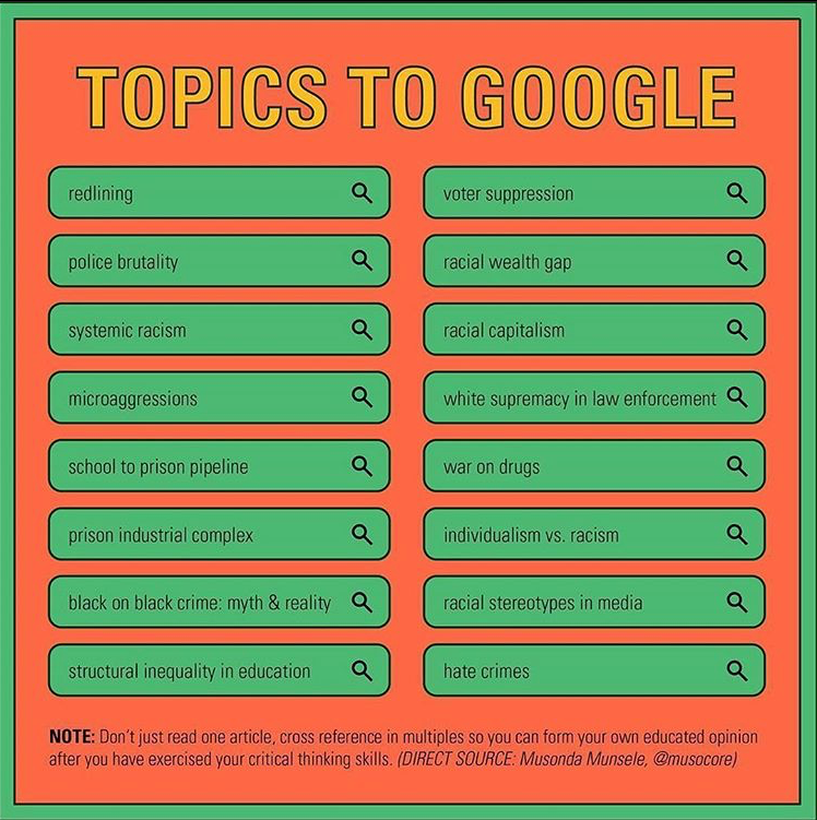 Is Google a good place to find resources about social activism and anti-racism?