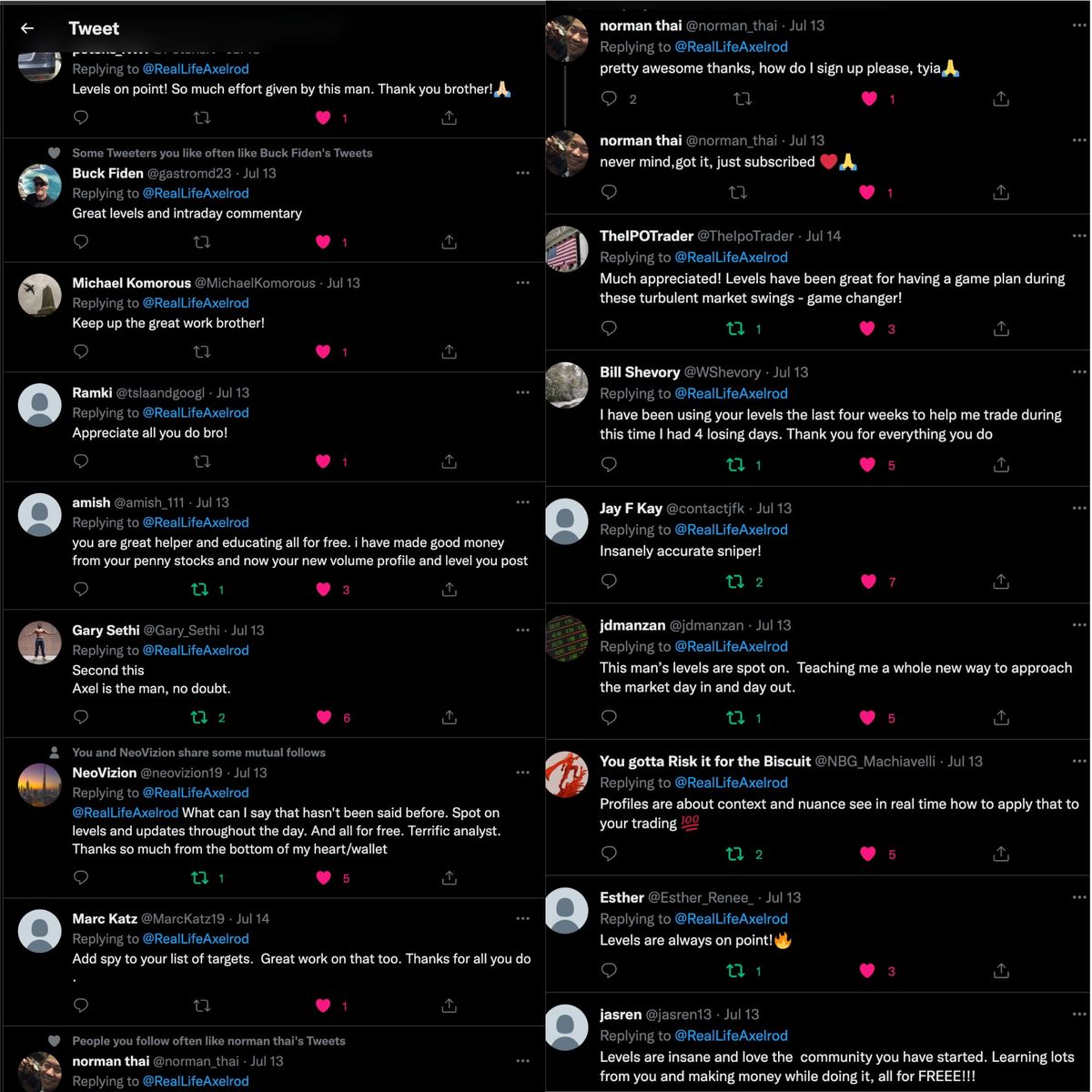 About + Testimonials