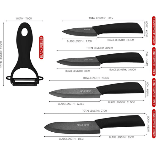 Kitchen Knife Style and Dimension Descriptions