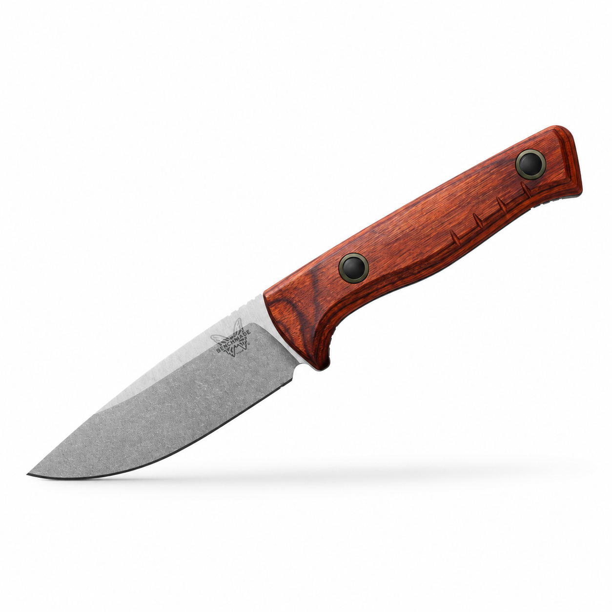 Benchmade SlipRidge Fixed hunting knife with stabilized-wood handle and 3.7-inch MagnaCut drop-point blade