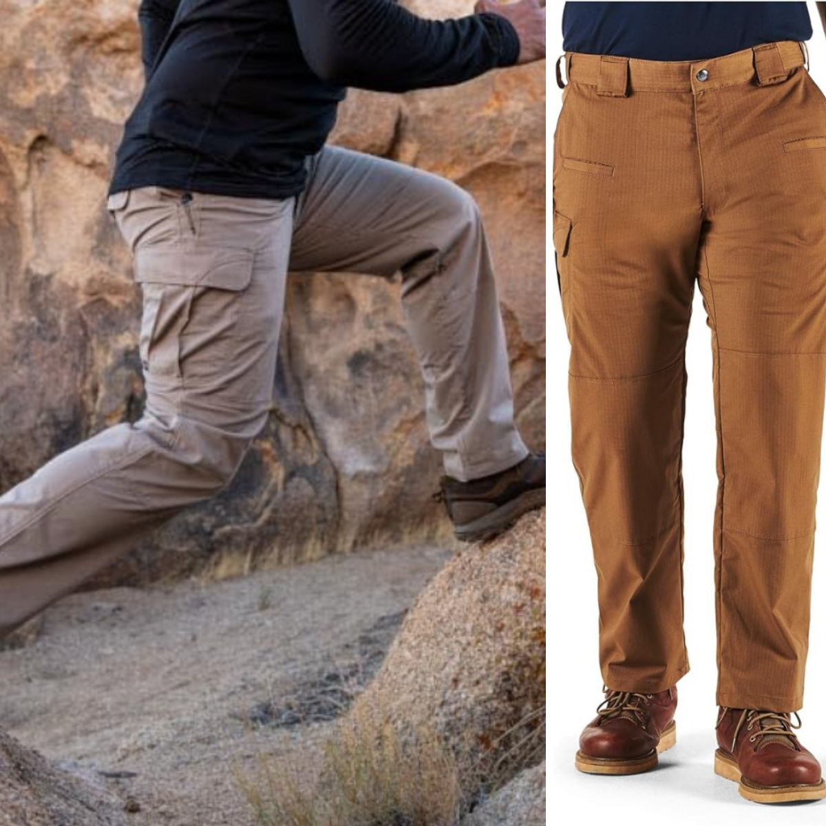 A man running and another standing wearing Stryke Tactical Pants