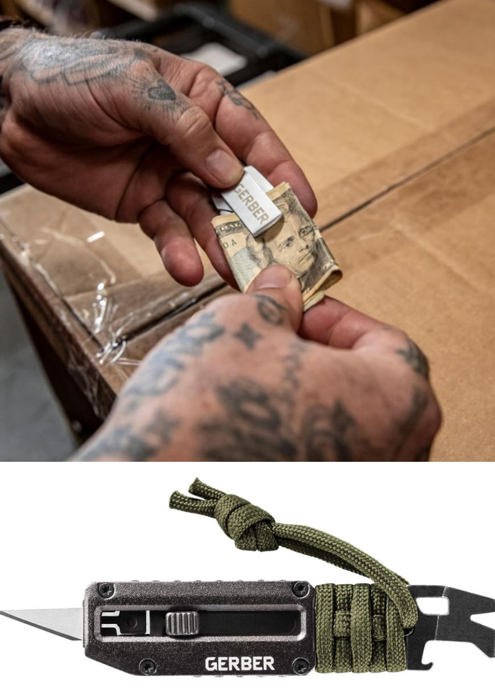 A utility knife for standard blades and another for #11 hobby knife blades from Gerber Gear.