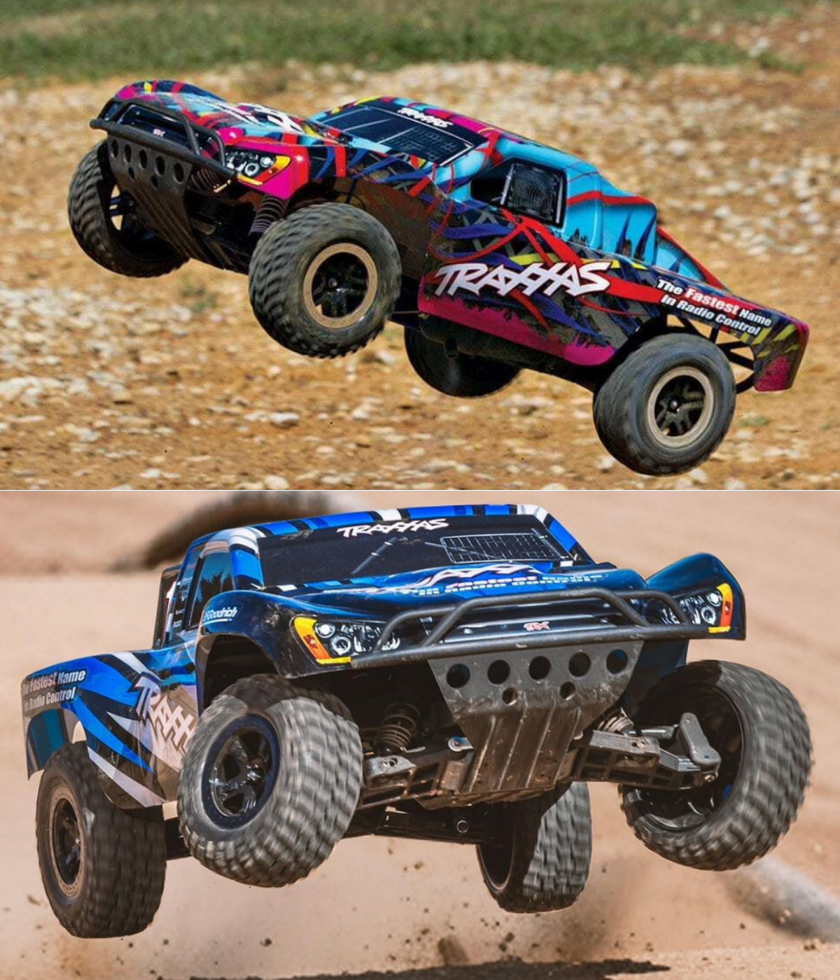 Traxxas 2wd Slash XL-5 brushed RTR short course truck and the Nitro Slash RTR short-course truck