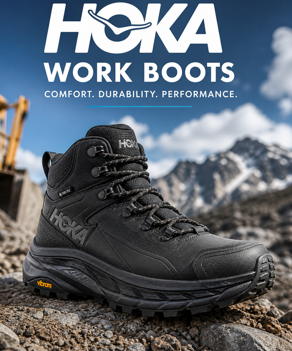 Hoka waterproof work boots designed for durability, comfort, and long hours on rugged job sites