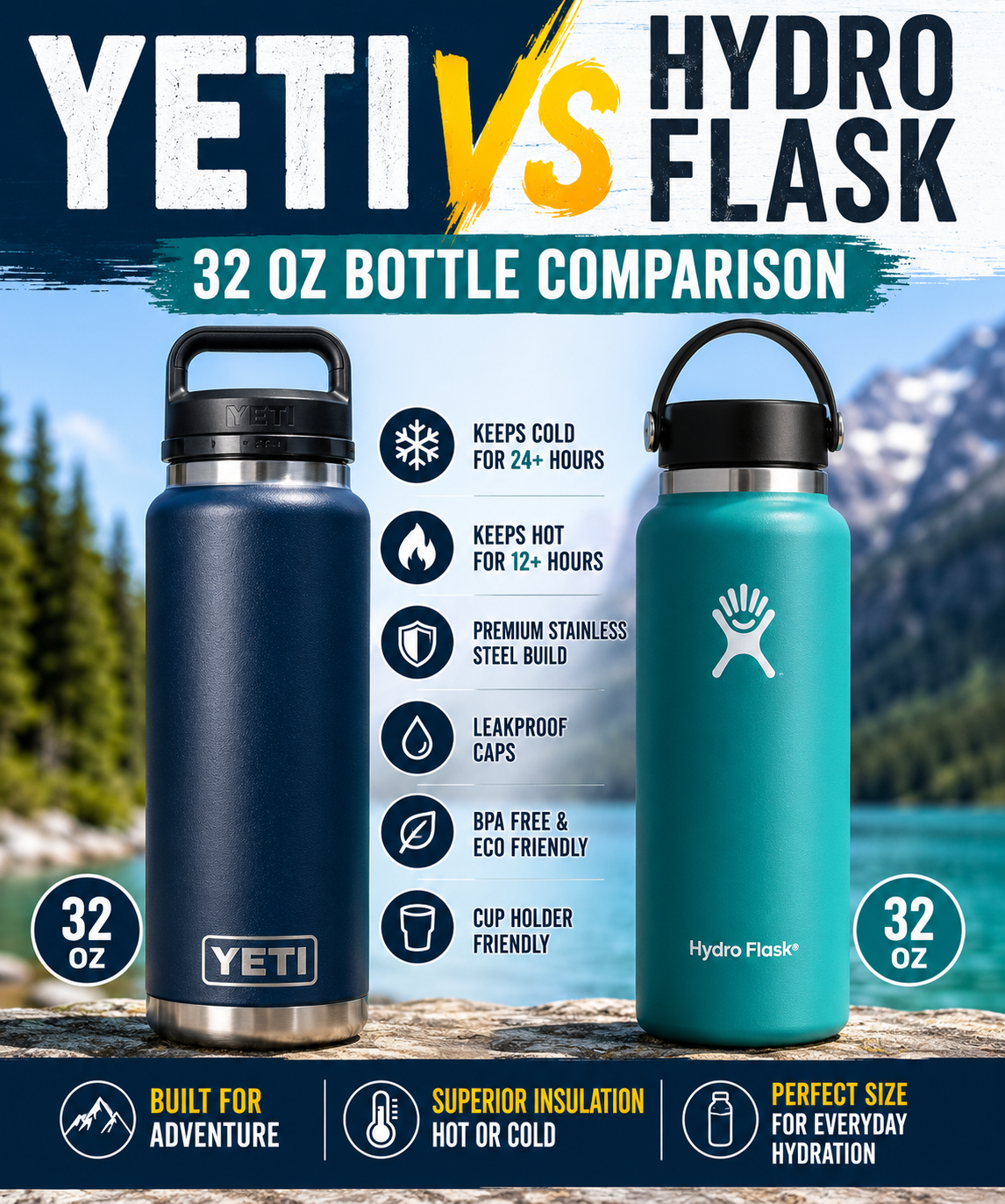 Insulated tumblers compared side by side for hot and cold drink performance.
