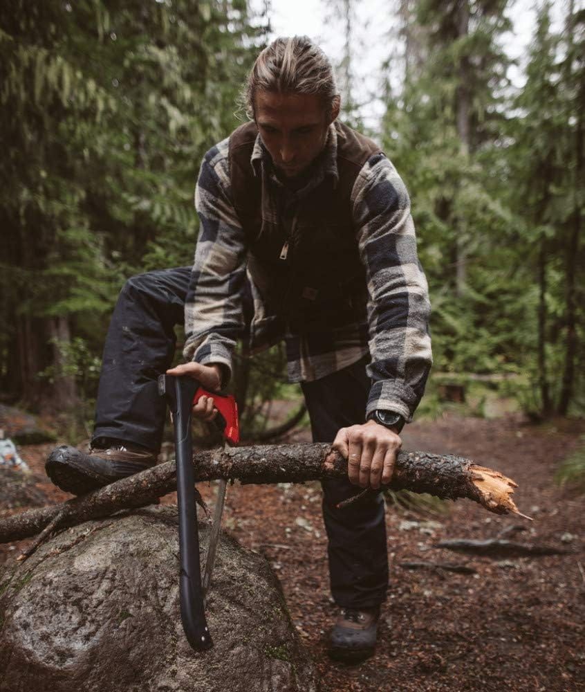 Zippo AxeSaw camping tool with integrated hatchet, saw, and mallet