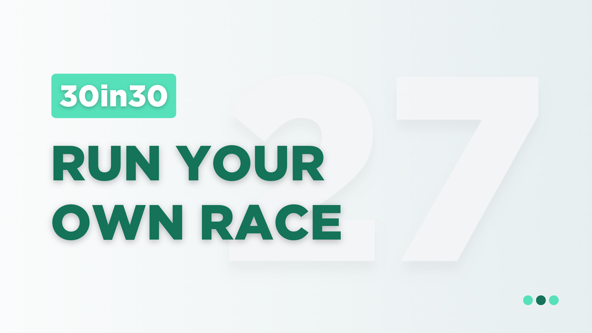 Run Your Own Race