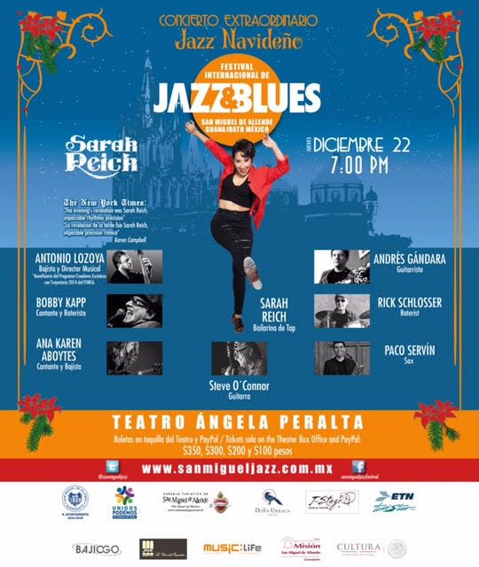 Concierto navideño de Jazz, con la gran bailarina de Tap: "Sarah Reich"