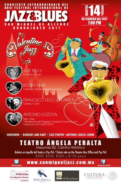 Concierto de San Valentín, Martes, 14 de febrero, San Miguel de Allende, Guanajuato
