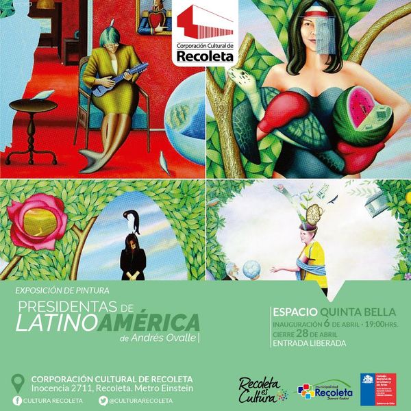 Exposición Presidentas de Latinoamérica por primera vez en Santiago, Chile