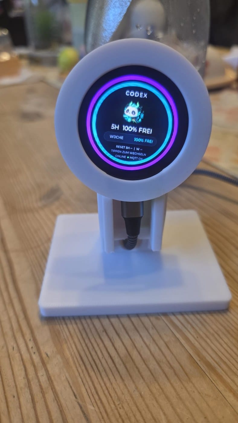 Codex view on the AI Usage Monitor
