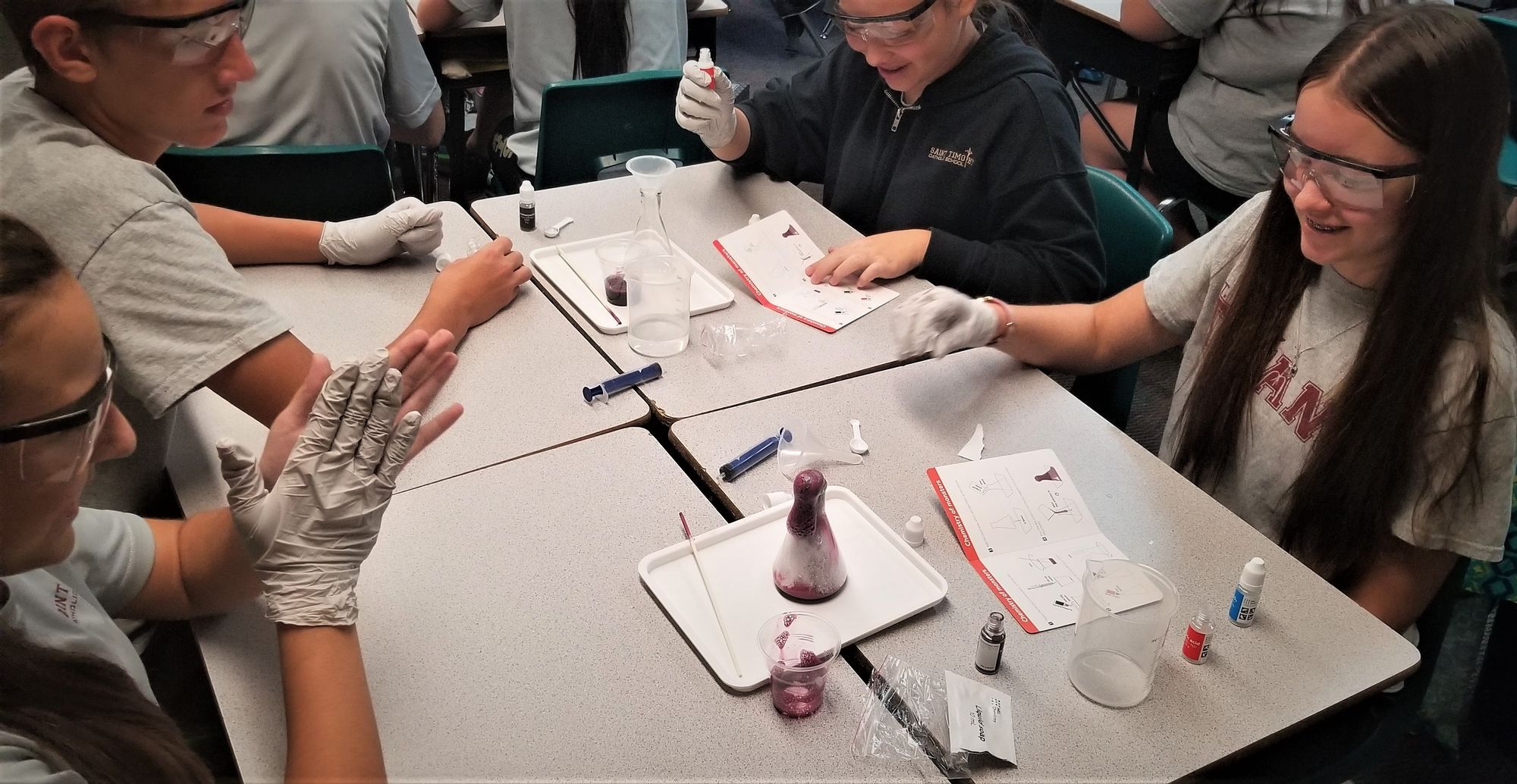 8th Grade students at St Timothy's Catholic School (U.S.) use MEL Chemistry to enhance their science lessons