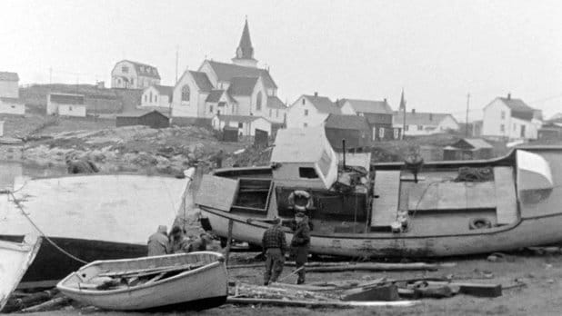 Fishermen Surveying Equipment on Fogo Island