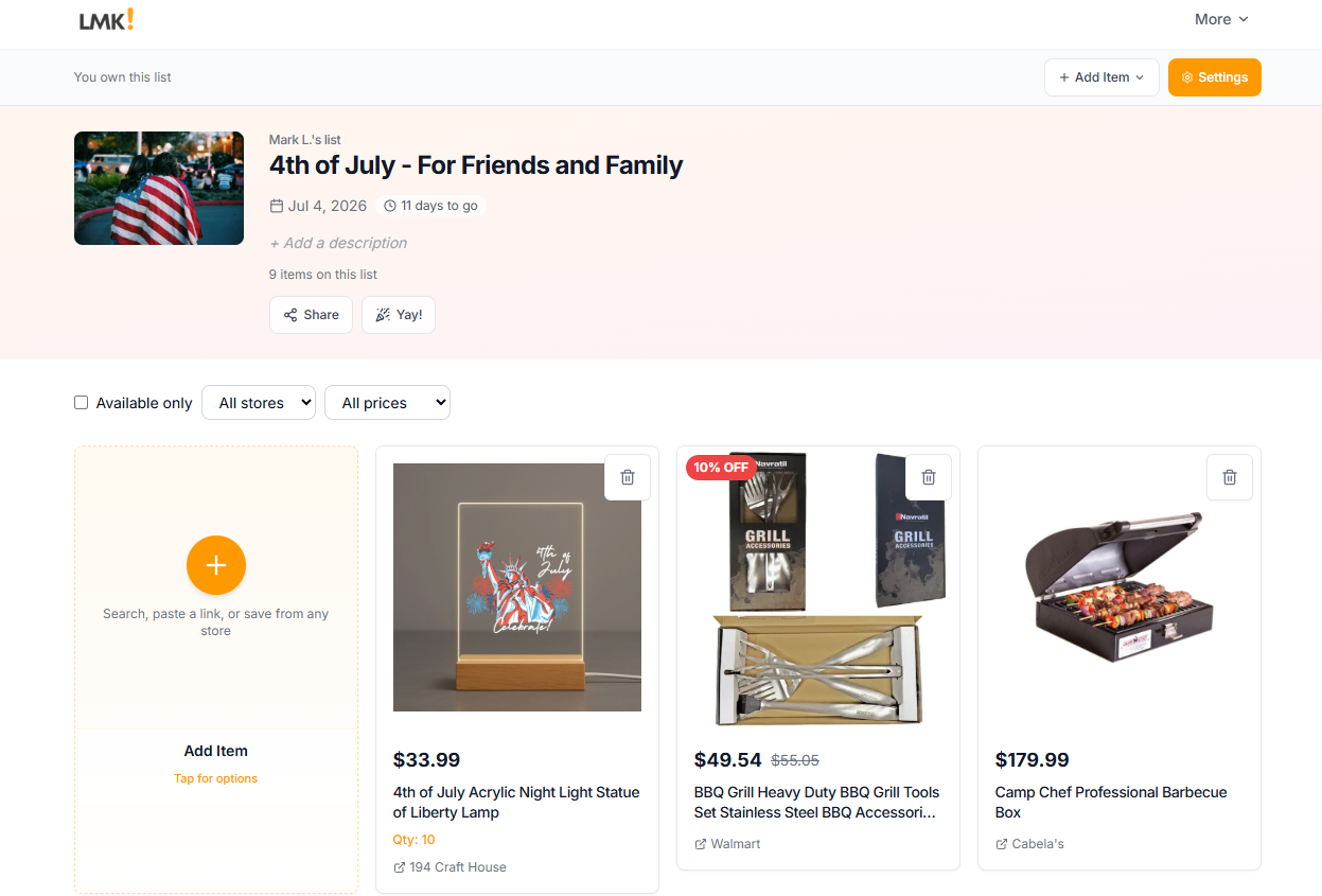4th of July - For Friends and Family