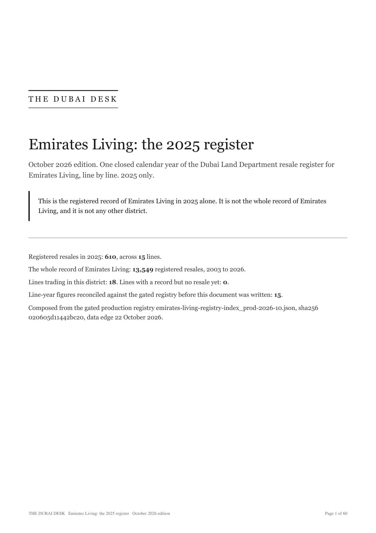 The cover of the 2025 register, page 1 of the file an earlier-year order is built as