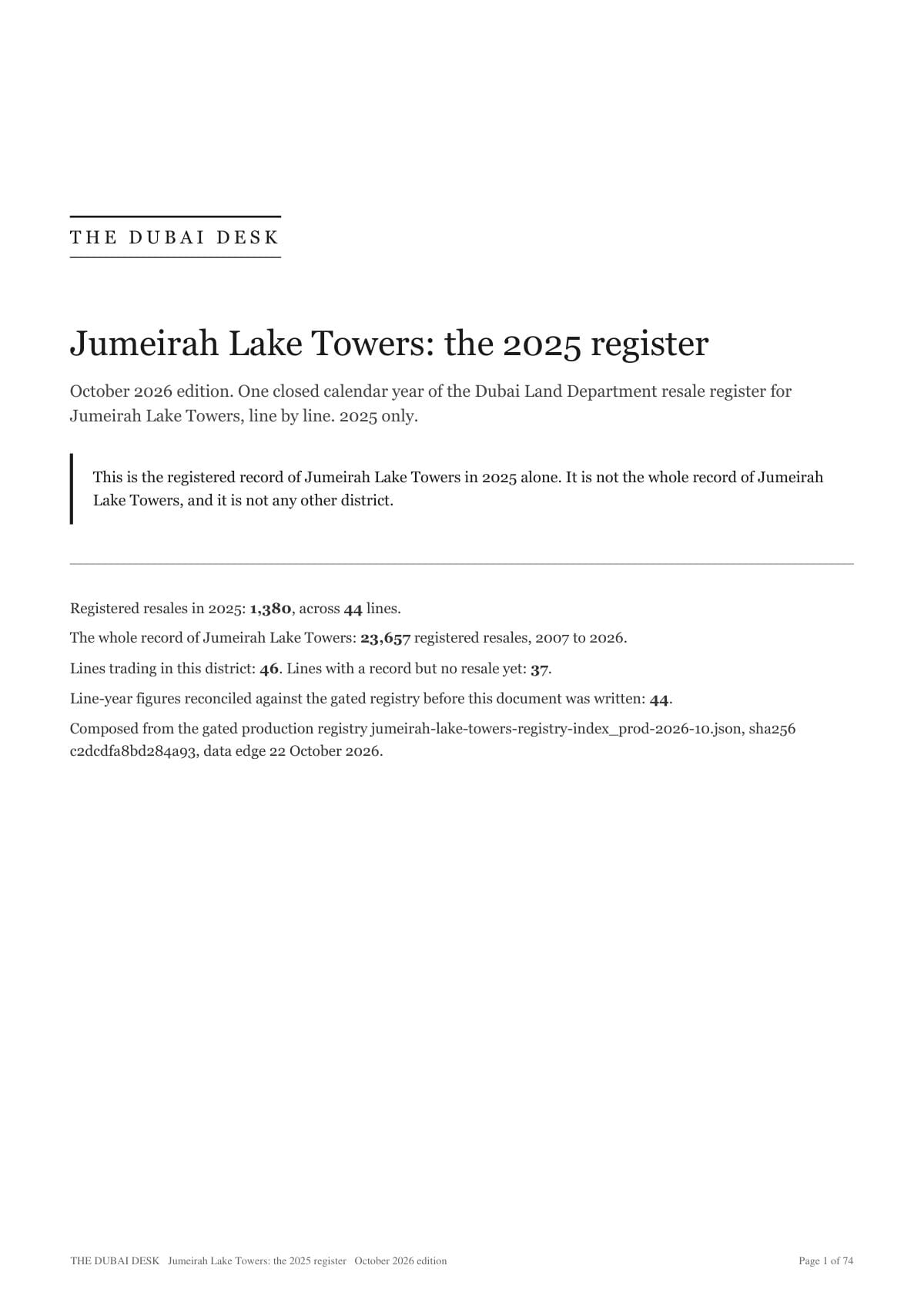 The cover of the 2025 register, page 1 of the file an earlier-year order is built as