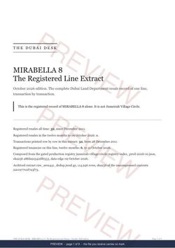 Page 1 of 9: the cover of the MIRABELLA 8 Line Extract, the full record, marked preview