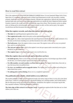 Page 2 of 7: how to read it of the WESTAR TERRACE GARDEN Line Extract, the full record, marked preview