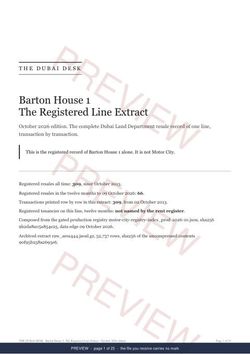 Page 1 of 25: the cover of the Barton House 1 Line Extract, the full record, marked preview