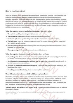 Page 2 of 109: how to read it of the Shoreline Apartments Line Extract, the full record, marked preview