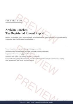 Page 1 of 594: the cover of the Arabian Ranches The Full Record, 2013 to date, marked preview