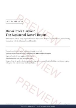 Page 1 of 169: the cover of the Dubai Creek Harbour The Full Record, 2013 to date, marked preview