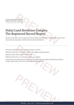 Page 1 of 231: the cover of the Dubai Land Residence Complex The Full Record, 2013 to date, marked preview