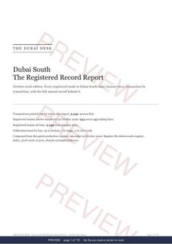Page 1 of 178: the cover of the Dubai South The Full Record, 2013 to date, marked preview