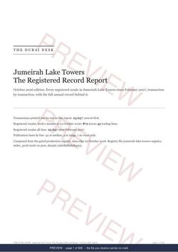 Page 1 of 926: the cover of the Jumeirah Lake Towers The Full Record, 2013 to date, marked preview
