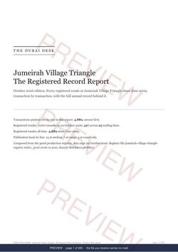 Page 1 of 305: the cover of the Jumeirah Village Triangle The Full Record, 2013 to date, marked preview