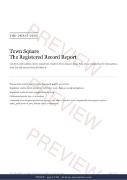Page 1 of 223: the cover of the Town Square The Full Record, 2013 to date, marked preview