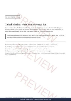 Page 1 of 320: the cover of the Dubai Marina District Rent Record, the twelve months, marked preview