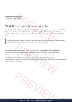 Page 1 of 35: the cover of the Tilal Al Ghaf District Rent Record, the twelve months, marked preview